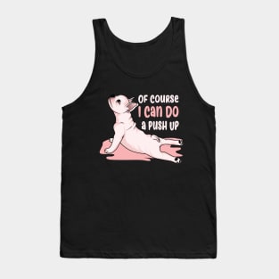 Funny frug dog doing push ups Tank Top